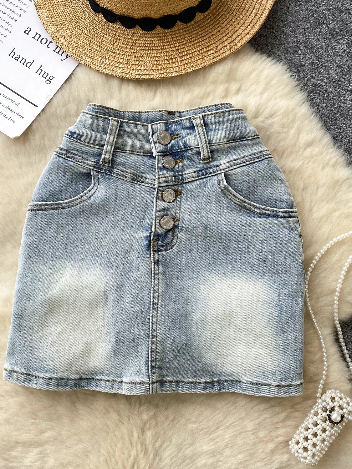 Bossed up denim skirt DS108 images